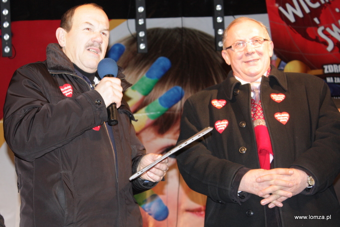 Aleksander Plaga i Prezydent Łomży Mieczysław Czerniawski