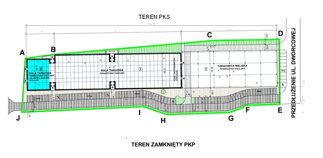 widok od strony terenów PKP