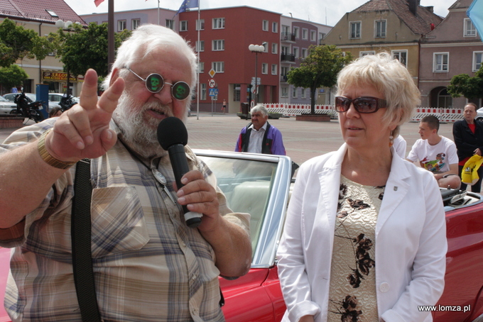 Krzysztof "Szaya" Szaykowski i Zastępca Prezydenta Łomży Mirosława Kluczek