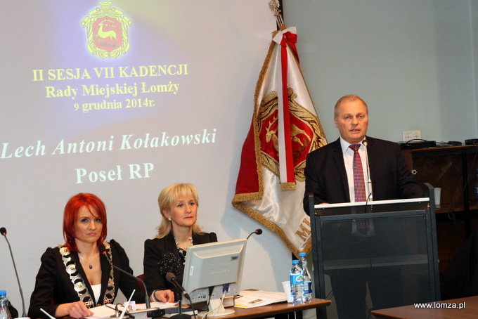 gratulacje nowemu prezydentowi składa pochodzący z Łomży Poseł na Sejm RP Lech Kołakowski