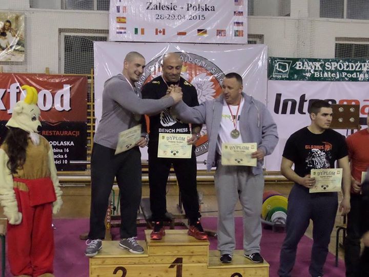 Medaliści MMP - na najwyższym stopniu podium Hovhannes Yazichyan (Armenia), drugi Szymon Stachowicz (Łódz) oraz zdobywca brązowego medalu Mariusz Giełgut (Łomża Team)