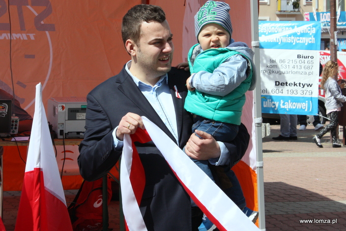 Prezydent Mariusz Chrzanowski z synkiem