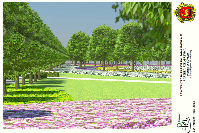 wizualizacja z koncepcji zagospodarowania parku