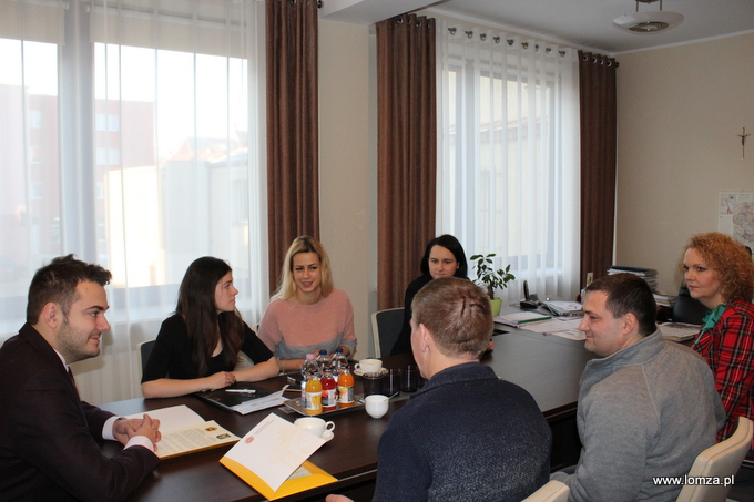 Przedstawiciele miasta Kołomyja podczas spotkania z Prezydentem Łomży Mariuszem Chrzanowskim