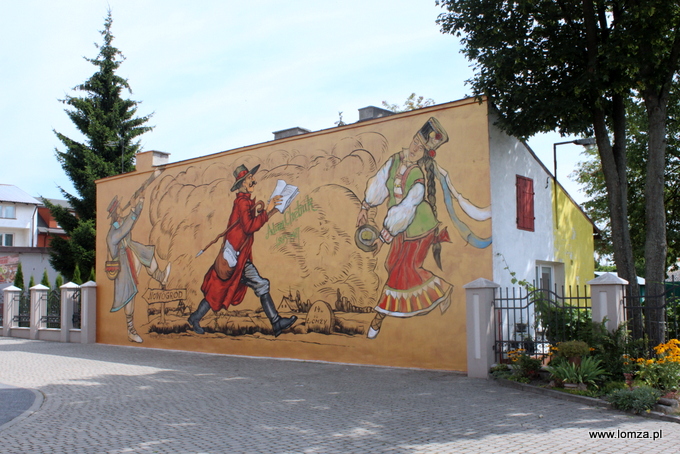 mural przy ul. Dwornej 24 A przedstawiający Adama Chętnika