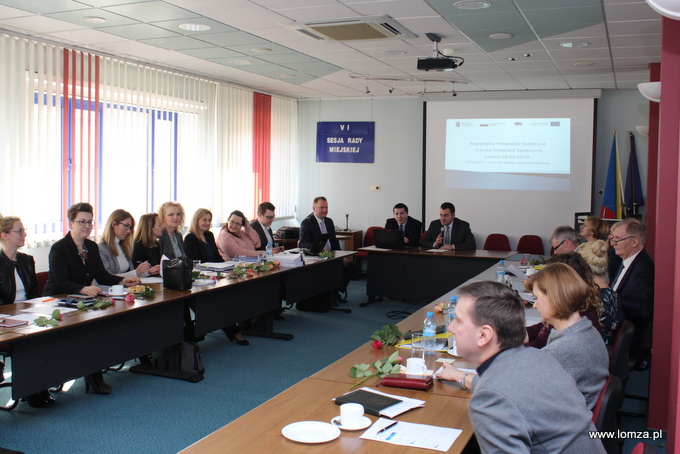 Spotkanie partnerów projektu odbyło się w sali konferencyjnej Urzędu Miejskiego w Łomży