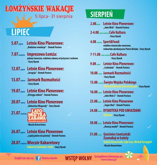 program Łomżyńskich Wakacji