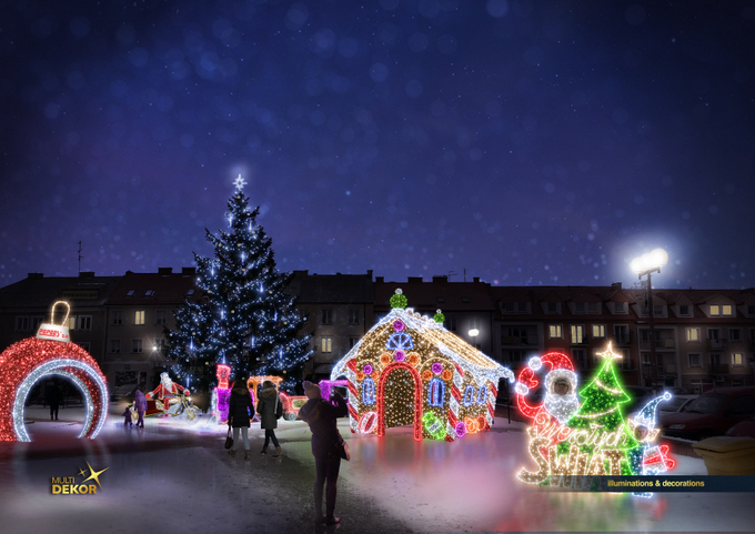 iluminacje na Starym Rynku, wizualizacja Multidekor