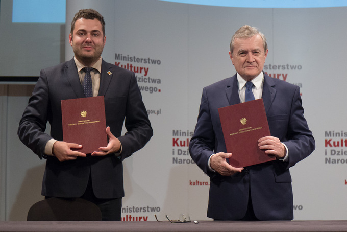 prezydent Mariusz Chrzanowski oraz wicepremier, Minister Kultury i Dziedzictwa Narodowego Piotr Gliński 