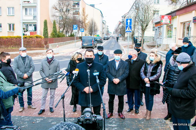 oficjalne otwarcie przebudowanych ulic Wiejskiej i 3 Maja w Łomży