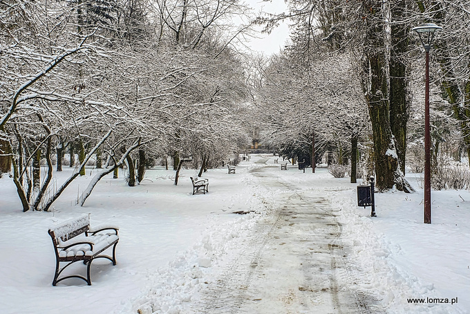 Park im. Jakuba Wagi zimą