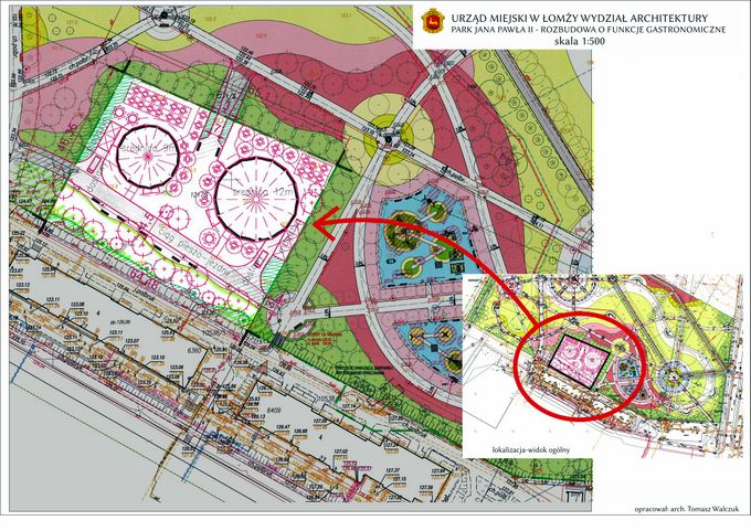 propozycja zagospodarowania parku o funkcje gastronomiczne