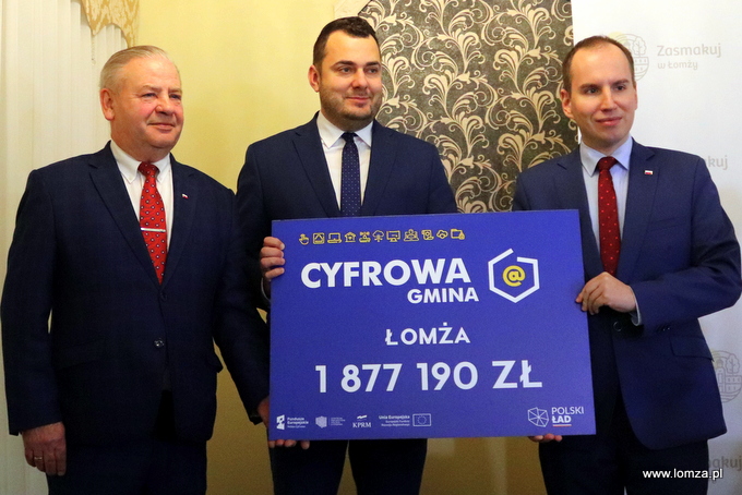 wicemarszałek Marek Olbryś, prezydent Mariusz Chrzanowski, minister Adam Andruszkiewicz
