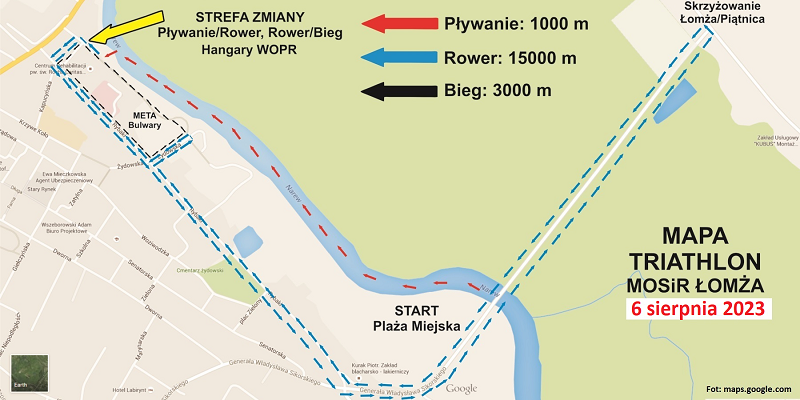 mapa triathlonu