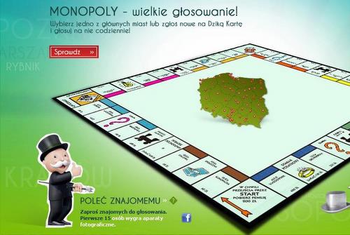 Łomża w Monopoly – zagłosuj!