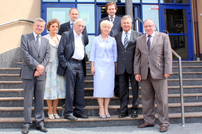 Prezydent Kwaśniewski i Premier Mazowiecki w łomżyńskim Ratuszu