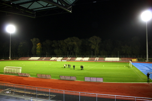 Jupitery oświetliły łomżyński stadion