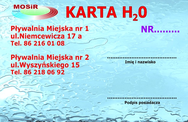 Na pływalniach indywidualnie - taniej z kartą H2O