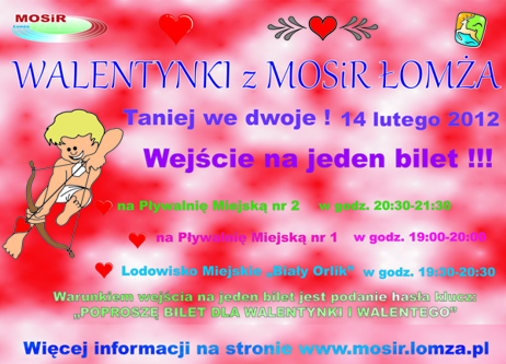 Taniej we dwoje - Walentynki na lodowisku i pływalniach