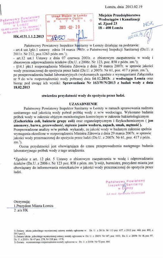 Woda przydatna do spożycia