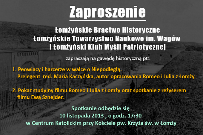 Zaproszenie na Gawędę Historyczną