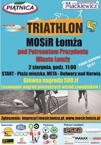 W niedzielę II Triathlon MOSiR Łomża