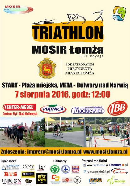 III Triathlon MOSiR Łomża już w niedzielę
