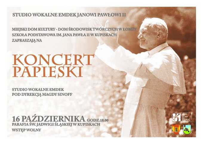 Zaproszenie na Koncert Papieski