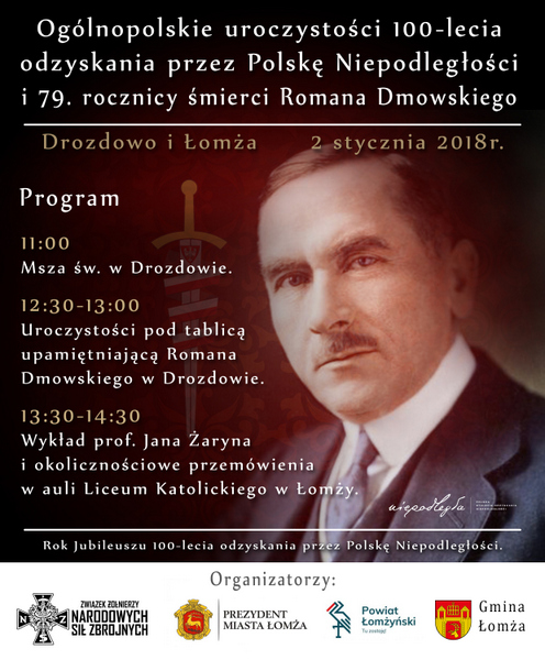 Ogólnopolskie uroczystości 79. rocznicy śmierci Romana Dmowskiego