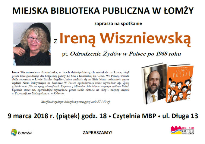 Odrodzenie Żydów w Polsce po 1968 roku - spotkanie z Ireną Wiszniewską