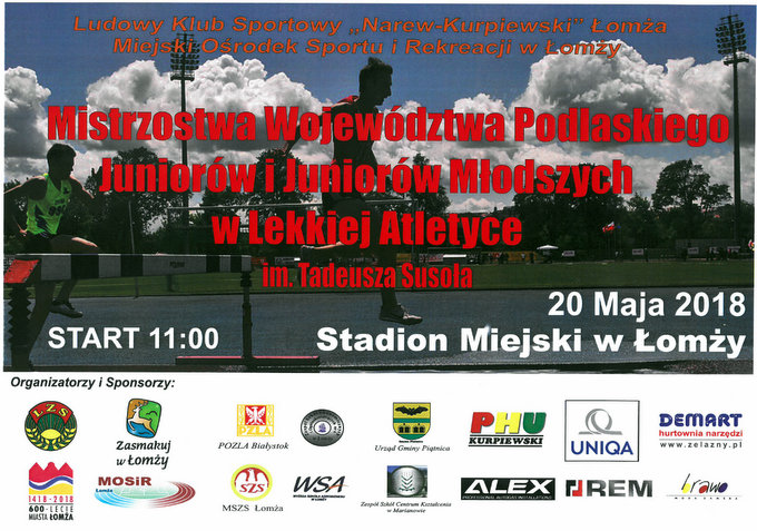 Mistrzostwa Województwa Podlaskiego Juniorów i Juniorów Młodszych w Lekkiej Atletyce