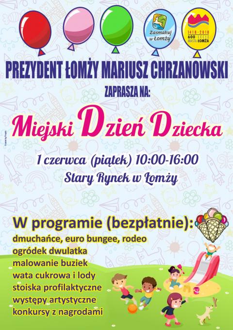 Zapraszamy na Miejski Dzień Dziecka