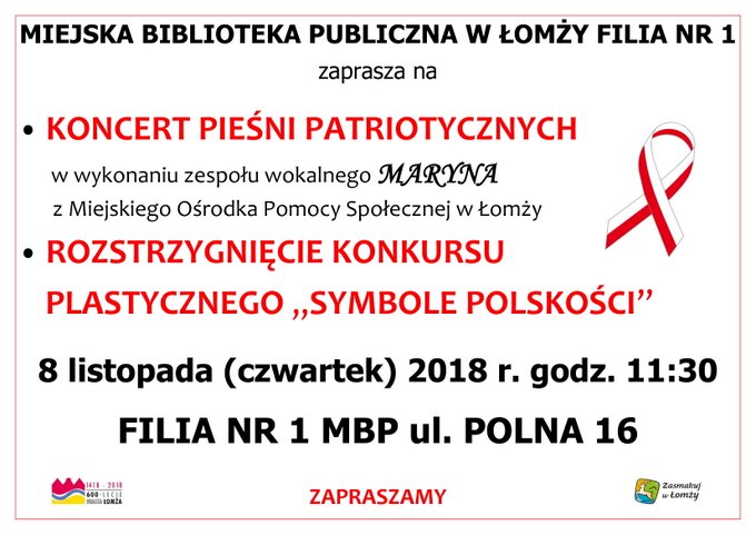 Koncert pieśni patriotycznych w bibliotece