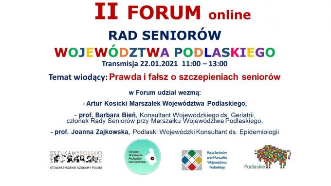 Prawda i fałsz o szczepieniach seniorów tematem II Forum Podlaskich Rad Seniorów