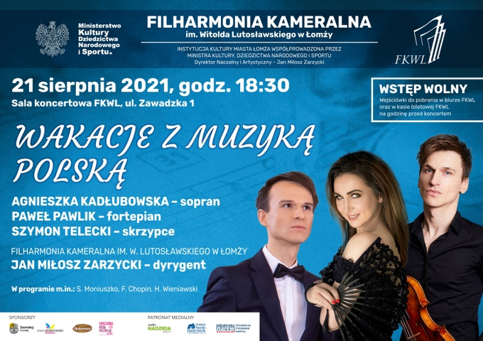 Wakacje z muzyką polską w Filharmonii Kameralnej w Łomży