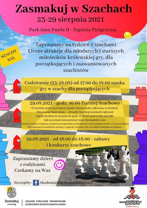 Zasmakuj w szachach w Parku JP II