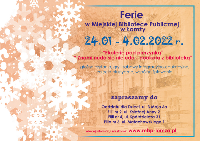 Ferie w Miejskiej Bibliotece Publicznej