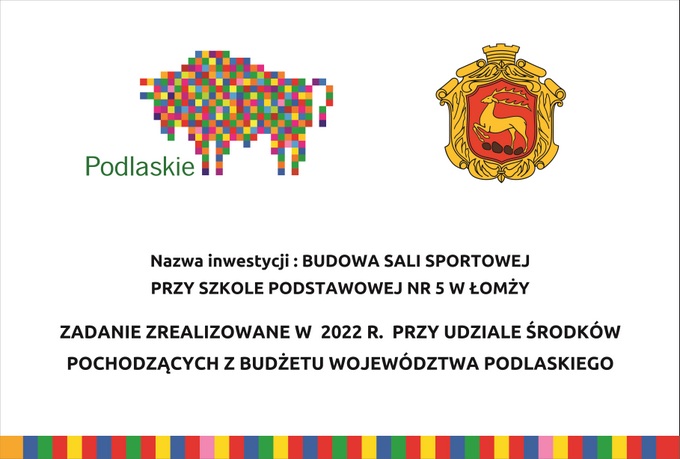 Budowa sali sportowej przy Szkole Podstawowej nr 5 w Łomży