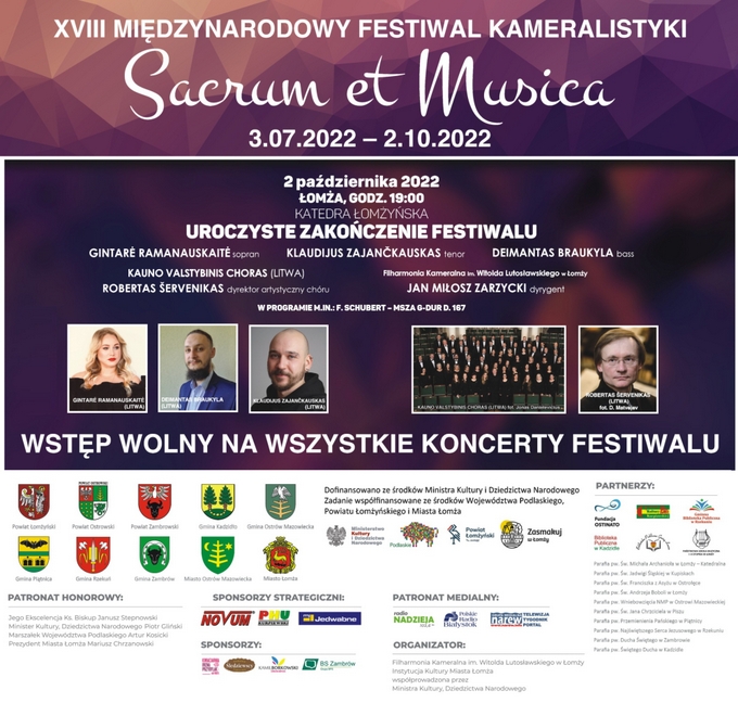 Uroczyste zakończenie XVIII Festiwalu Sacrum et Musica