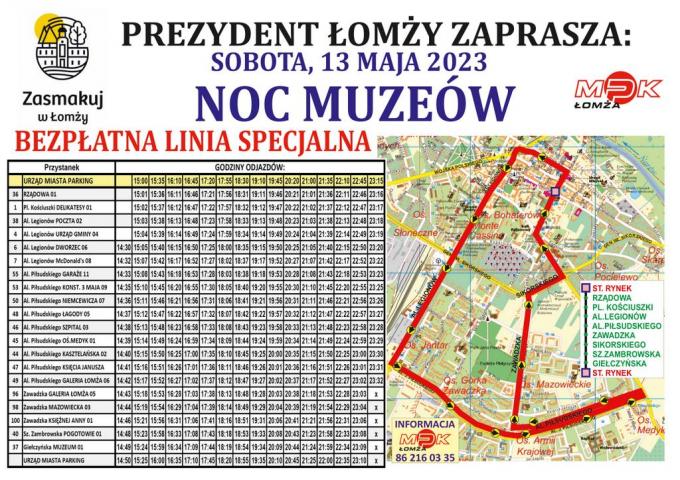 Bezpłatna linia specjalna na Noc Muzeów