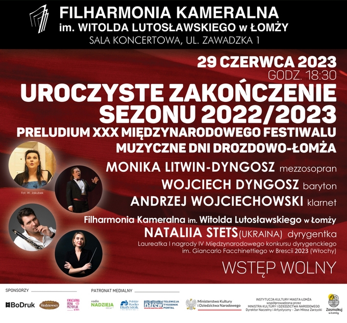 Zakończenie sezonu artystycznego oraz preludium festiwalowe w Filharmonii Kameralnej w Łomży