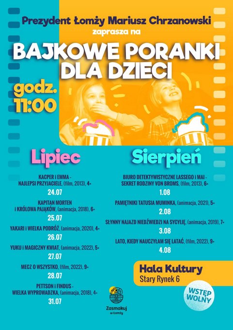 Bajkowe poranki w Hali Kultury