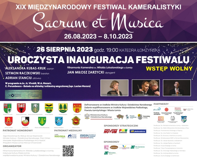 Uroczysta inauguracja XIX Międzynarodowego Festiwalu Kameralistyki 