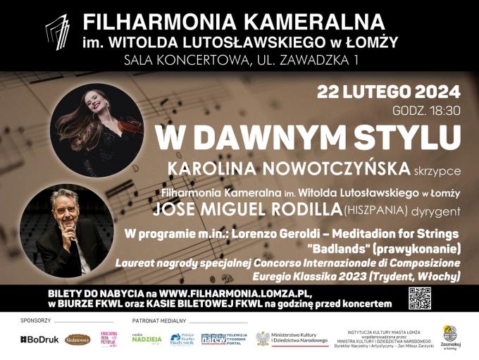 W dawnym stylu w Filharmonii Kameralnej w Łomży