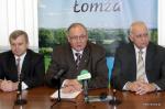 Członek Zarządu Województwa Podlaskiego Jacek Piorunek, Prezydent Łomży Mieczysław Czerniawski, Marszałek Województwa Podlaskiego Jarosław Dworzański