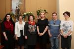 Delegacja z miasta Gusiew w gabinecie zastępcy Prezydenta Łomży Agnieszki Muzyk